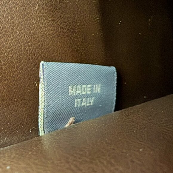 BALLY Vintage Brown Leather Braids Straps Shopper Tote Bag Made in Italy - Picture 10 of 16